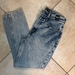 Abercrombie & Fitch High Rise Acid Wash Mom Jeans